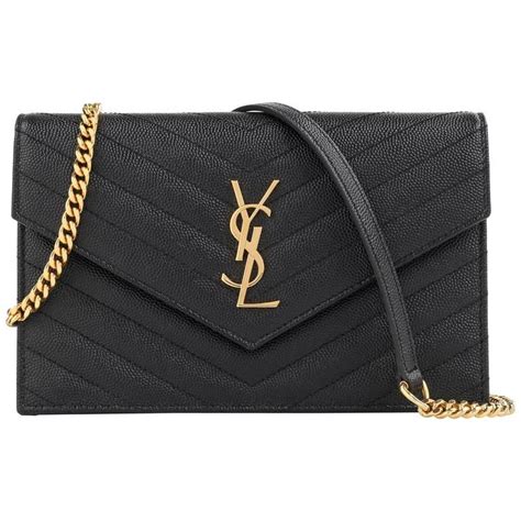 monogram chain wallet ysl black|YSL wallet on chain sale.